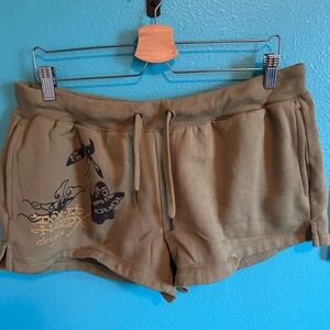 Ed Hardy Olive Women's Athletic Shorts